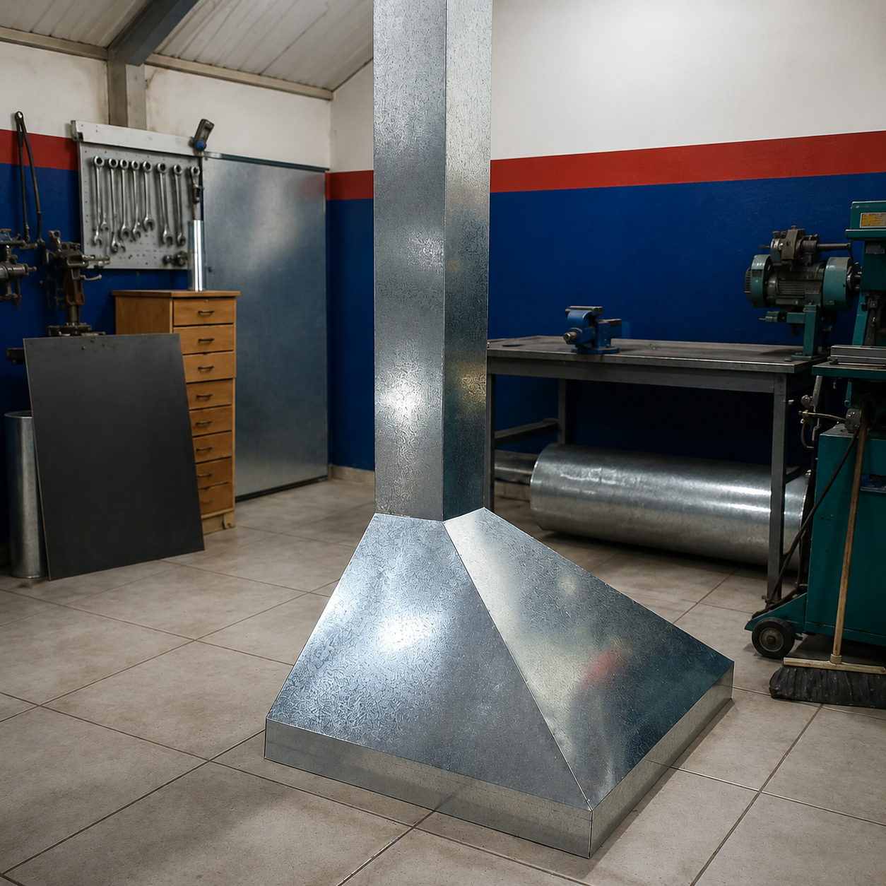 Coifa residencial galvanizada fabricada sob medida